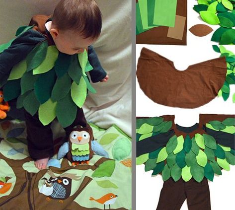 Fancy Dress Costumes Kids, Diy Fantasia, Christmas Tree Costume, Diy Baby Costumes, Tree Costume, World Book Day Ideas, Nativity Costumes, Book Costumes, Flower Costume