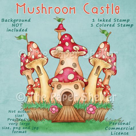 Mushroom Castle, Castle Clipart, Chicken Coop Garden, Writing Childrens Books, Castle Drawing, Castle Background, Mushroom Drawing, Mushroom Fairy, Fantasy Castle