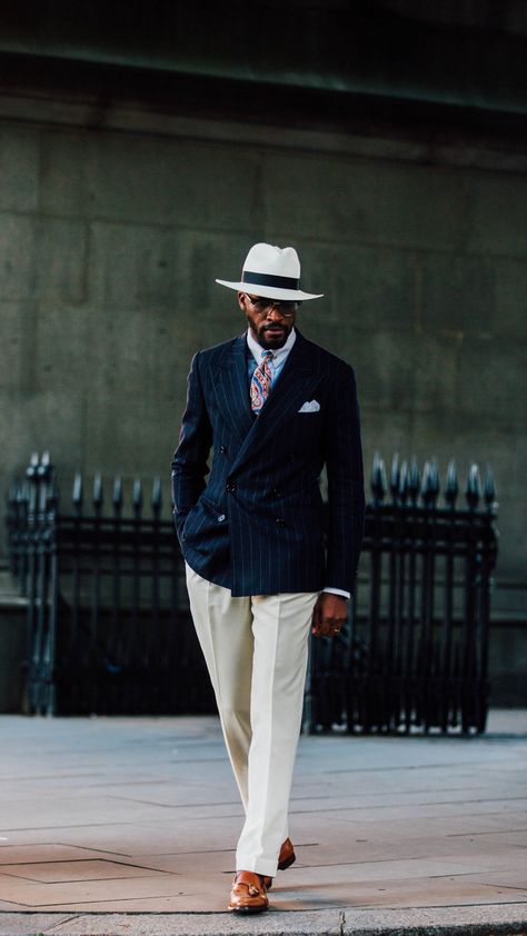 Steve Harvey Fashion, Ebony Fashion, Masculinity Quotes, Black Swag, Quotes Empowering, Blazer Outfits Men, Cream Trousers, Mens Blazer, Chique Outfits