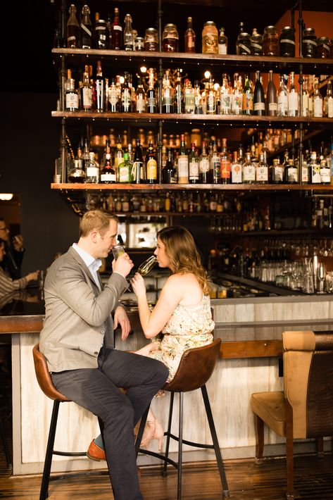 Bar Photoshoot Ideas Couple, Jeremy Crawford, Bar Photoshoot, Prenup Photos Ideas, Dinner Photography, Dinner Restaurant, Lafayette Square, Engagement Session Posing, Groom Photoshoot