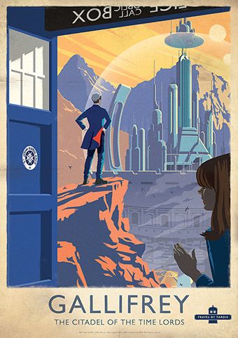 Doctor Who 'Gallifrey - Citadel of the Time Lords' by meitme Destination Poster, Doctor Who Poster, Doctor Who Fan Art, Twelfth Doctor, Time Lord, Doctor Who Art, 12th Doctor, Retro Travel Poster, Peter Capaldi