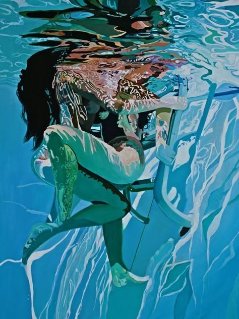 Underwater Painting, Lesbian Art, Lgbt Art, Queer Art, Wow Art, Art Appreciation, 영감을 주는 캐릭터, Swimmers, Gay Art