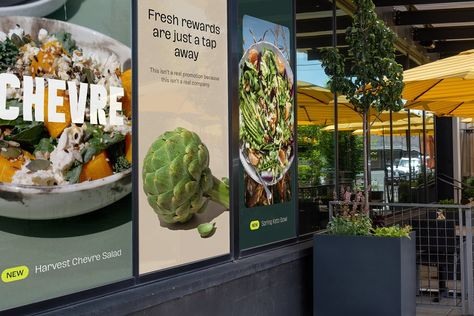 Restaurant Banner Outdoor, Storefront Window Design, Window Advertising Ideas, Restaurant Window Design, Window Graphic Design Store Fronts, Restaurant Sign Design, Healthy Restaurant Design, Window Marketing, Window Ads