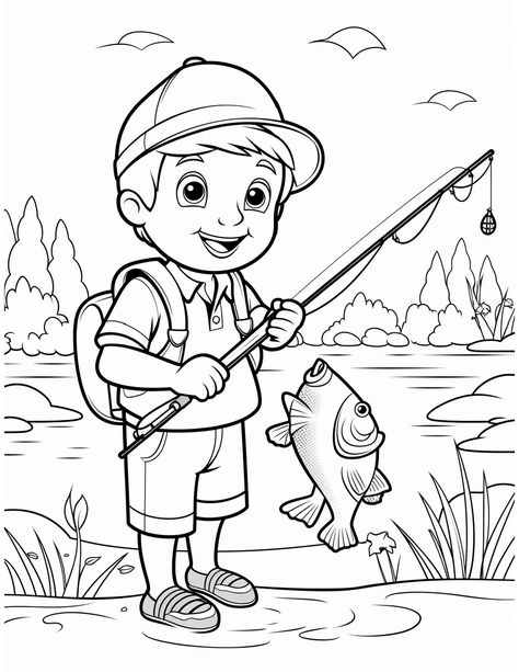 Boy Coloring Book, Mewarnai Tk, Candy Cane Coloring Page, Family Coloring Pages, Fruit Coloring Pages, Fish Coloring Page, House Colouring Pages, Family Coloring, Coloring Supplies