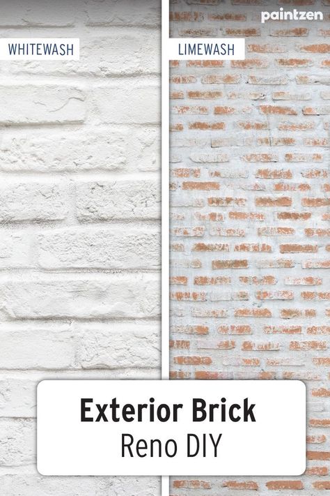 Whitewash Brick Before And After, Cover Exterior Brick, Limewash Outdoor Brick, Whitewash Brick Exterior With Siding, Lime Wash Orange Brick Exterior, Lime Wash On Red Brick, Outdoor Brick Home Remodel, How To Whitewash Exterior Brick, House Paint With Brick Exterior