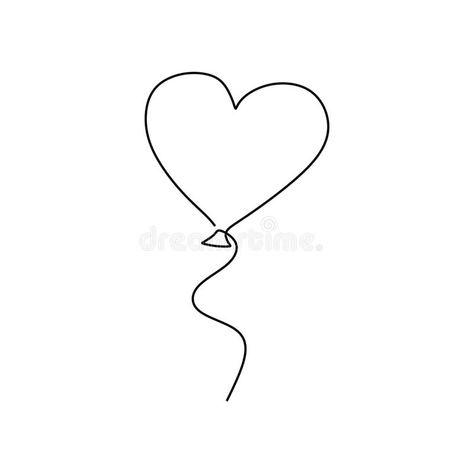 Love Heart Balloon Tattoo, Heart Balloon Tattoo Small, Heart Shaped Balloon Tattoo, Balloon Heart Tattoo, Heart Balloons Drawing, Heart Balloon Drawing, Heart Balloon Tattoo, Diy French Knitting, Art Style Simple