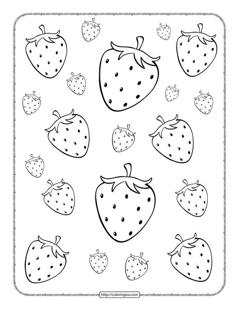 Strawberries Coloring Page Strawberry Coloring Pages Free Printable, Strawberry Template Free Printable, Strawberry Coloring Pages, Strawberry Printable, Budget Art, Strawberry Drawing, Pencil Drawing Images, Strawberry Color, Coloring Page Printable