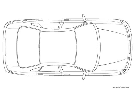 Car from above for Perspective Project details Car From Above, Car Perspective, Concept Car Interior Design, Car Top View, Car Drawing Easy, Sky Car, Car Interior Sketch, Shading Drawing, Dibujo Simple