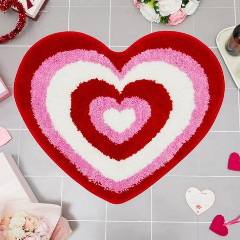 Bjutir Valentines Door Mat Heart Shaped Floor Mat Non Slip For Home Bathroom Cloakroom Living Room Bedroom - Walmart.com Porch Mat, Bathroom Floor Mat, Love Shape, Front Door Mats, Entrance Mat, Shower Mat, Bathroom Floor, Shower Rugs, Valentines Day Hearts