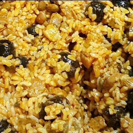 Gandule Rice Recipe - (4/5) Easy Gandule Rice Recipe Hawaii, Gandule Rice Recipe Hawaii, Luau Stew Recipe, Gandule Rice, Pastele Stew, Puerto Rican Recipes Rice, Latin Meals, Pasteles Recipe, Phillipino Food