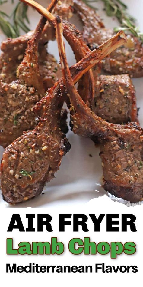 Lamb Chops Air Fryer Recipes, Lamb Air Fryer Recipes, Airfryer Lamb Chops, Air Fryer Lamb Chop Recipes, Lamb Chops In Air Fryer, Air Fryer Lamb Chops, Best Lamb Chop Recipes, Lollipop Lamb Chops, Lamb Roast Recipe