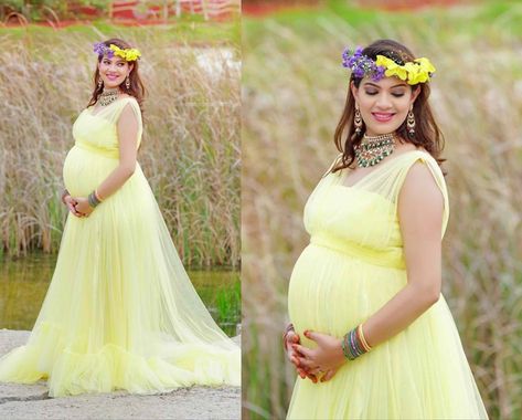 Pragnacy Photography Ideas, Pre Pregnancy Photoshoot, Maternal Photoshoot, Seemantham Photos, Pregnancy Photoshoot Dress, Geetha Madhuri, Maternity Shoot Dresses, Maternity Photo Shoot Ideas, Indian Maternity