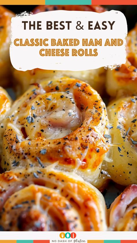 Hot Ham And Cheese Rolls, Ham And Cheese Puff Pastry Recipes, Baked Ham And Cheese Rolls, Ham And Cheese Crescent Rolls, Ham Delights, Ham And Cheese Rolls, Best Spaghetti Recipe, Croissant Roll, Ham And Swiss