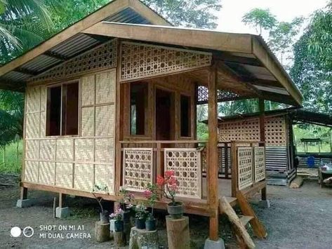 Small Rest House Design, Bahay Kubo Design, Cabin Houses, Small House Design Philippines, Philippines House Design, Philippine Houses, Bahay Kubo, Hut House, Tropical House Design