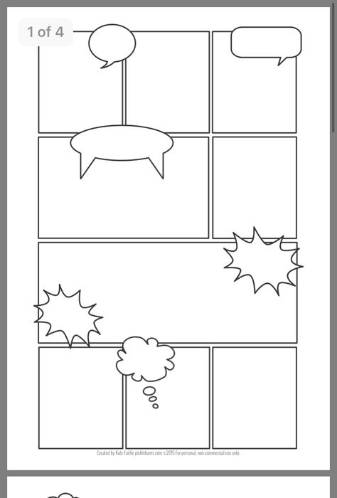 Comic Ideas Inspiration, Cute Comic Strips, Comic Strip Ideas, Blank Comic Book Pages, Comic Strip Template, Create Your Own Comic, Comic Template, Blank Comic Book, Comic Book Template