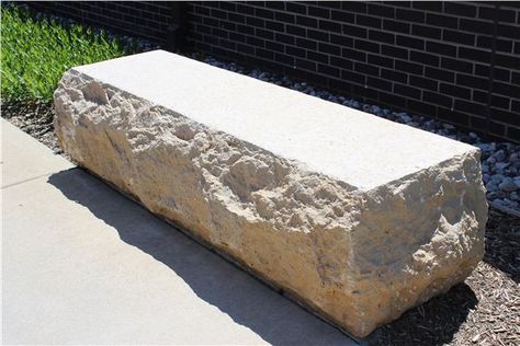 Custom Made Stone Benches - Earthworks Natural Stone Stone Stairs Outdoor Front Porches, Stone Bench Garden, Stone Benches Outdoor, Limestone Bench, Outdoor Bench Design, Brick Landscaping, Rock Bench, Stone Seating, Stone Garden Bench