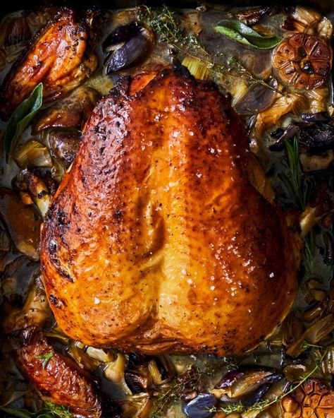 Dry-brined turkey crown Turkey Crown Recipe, Cooked Red Cabbage, Brine Turkey, Turkey Crown, Christmas Recipe Book, Dry Brine Turkey, Christmas Turkey Recipes, Brined Turkey, Dry Brine