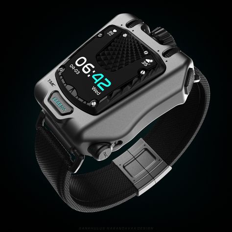 Smart Watch Concept, Watch Concept, Smartphone Gadget, Appliances Design, New Technology Gadgets, Power Armor, Modern Watches, Black Wallpaper Iphone, Mechanical Design