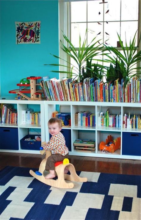 Kids Room Throwdown: Trofast vs Kallax/Expedit | Apartment Therapy Trofast Bookshelf, Kallax Kids Room, Turquoise Nursery, Trofast Storage, Trofast Ikea, Ikea Expedit, Children Room Boy, Ikea Kids, Modern Hippie