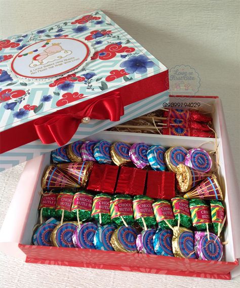 Diwali cracker chocolates Diwali Chocolate Boxes, Diwali Chocolate Hampers, Diwali Desserts, Indian Cakes, Cadbury Bar, Chocolate Image, Blank Wedding Invitation Templates, Chocolate Packing, Diwali Hampers