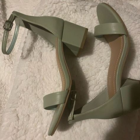 Quince Heels Green, Sage Dama Dresses, Wedding Shoes Sage Green, Sage Bridesmaid Dresses Sleeves, Sage Green Quinceanera Heels, Quinceanera Shoes Sneakers Green, Sage Green Quince Dress With Flowers, Sage Green Shoes Heels, Sage Green Quince Shoes