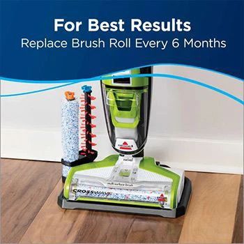 Clean and replace the brush roll regularly Bissell Crosswave, Bissell Vacuum, Wet Dry Vac, Floor Brush, Solid Shapes, Power Clean, Pet Brush, Brush Roll, Wet Dry Vacuum