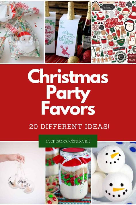 Christmas Party Gift Ideas For Guests, Christmas Candy Favors Ideas, Homemade Christmas Party Favors, Christmas Party Favours For Adults, Christmas Party Favor Ideas For Adults, Cheap Christmas Party Favors, Christmas Dinner Party Favors, Table Favors For Christmas, Winter Party Favors For Adults