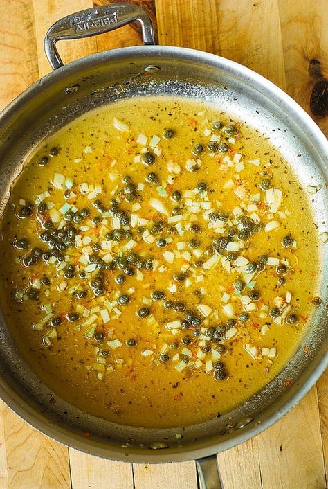 How to make Garlic Butter Lemon Caper Sauce Trout Sauce Recipes, Sauce For Trout, Shrimp Butter Sauce, Salmon Butter, Lemon Butter Caper Sauce, Shrimp Butter, Easy Baked Shrimp, Mexico Recipes, Fish Meals