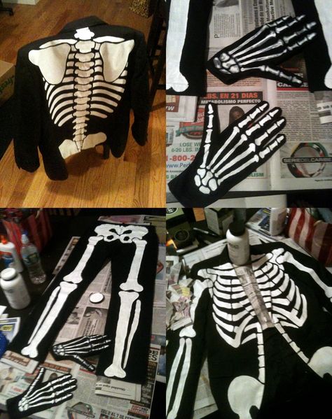 how to make a home made skeleton costume How To Make A Skeleton Costume, Diy Skeleton Costume Women, Skeleton Costume Ideas, Diy Skeleton Costume, Kids Skeleton Costume, Skeleton Costume Kids, Skeleton Costume Diy, Costume Template, Skeleton Suit