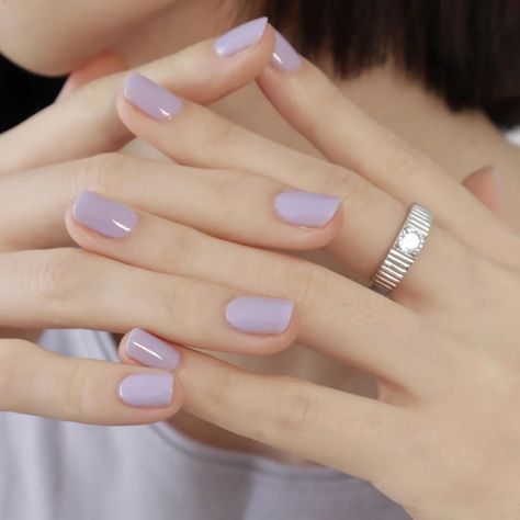 Light Purple Nails, Square Press On Nails, Nails Purple, Short Fake Nails, Press On Nails Short, Simple Gel Nails, Nails For Women, Nail Fungus, Nail Art Summer