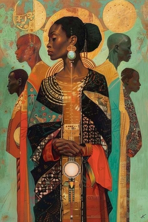 Black Divine Feminine, Art Black Love, Afrofuturism Art, Mood Style, Images D'art, Afrique Art, Afrocentric Art, Black Art Painting, Changing Leaves