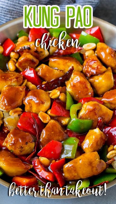 Stir Fry Chicken, Kung Pao Chicken Recipe, Fry Chicken, Chinese Cooking Recipes, Easy Chinese Recipes, Fry Recipes, Chicken Dish, Chicken Stir Fry, Chinese Dishes