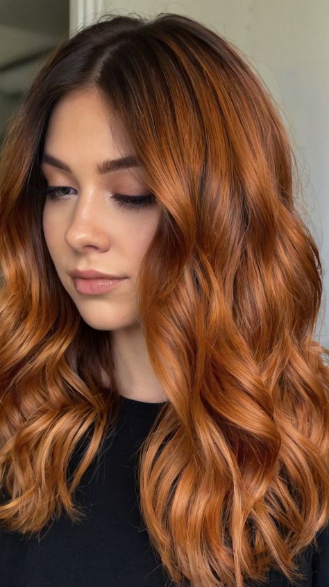 Edgy 39 Copper Hair Color Ideas Ideas for Mahogany Copper Ombre ☀️ Copper Hair Ombre, Copper Hair Color Ideas, Copper Ombre, Copper Balayage, Hair Ombre, Copper Hair Color, Brown Ombre, Copper Hair, Style At Home