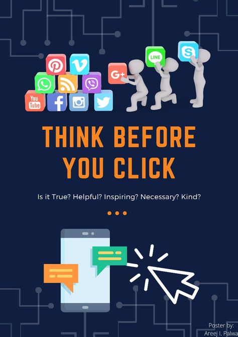 THINK BEFORE YOU CLICK, BECAUSE SOMEONE'S LIFE MIGHT BE AT RISK! Think Before You Click, Think Before You Post, Gaming Logos, Graphic Design, Collage, ? Logo, Anime, Pins, Quick Saves