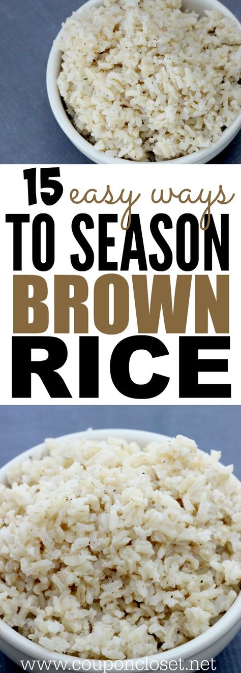 how to season brown rice quickly and easily How To Season Brown Rice Healthy, Seasoning Brown Rice, Yummy Brown Rice, Tasty Brown Rice, How To Season Brown Rice, Ways To Season Rice, Brown Rice Ideas, Tasty Brown Rice Recipes, Season Brown Rice