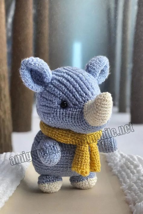 Amigurumi Crochet Rhino Free Pattern-1 – Free Amigurumi Crochet Crochet Animal Heads, Crochet Rhino, Popcorn Crochet, Crochet Panda, Crochet Unicorn, Crochet Elephant, Crochet Dog, Crochet Cat, Amigurumi Free