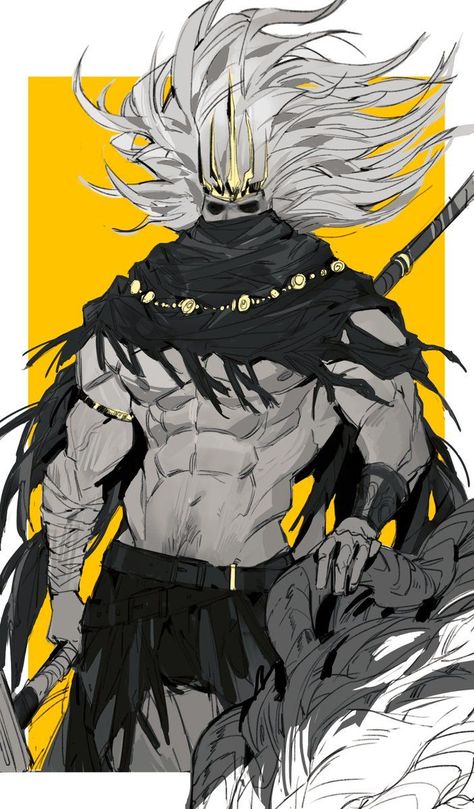 Warrior Men Art, Nature God Character Design, Nephilim Character Design, Nameless King Fanart, Three Eyes Character, 4 Armed Character Design, Warrior Character Art, Warforged Character Design, God Character Design