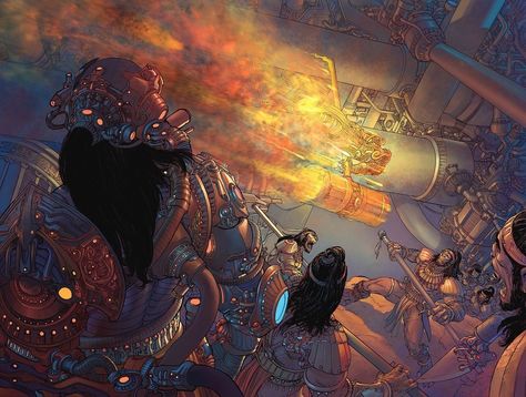 Bheem Missile | This Stunning Sci-Fi Reimagination Of The Mahabharata Will Leave You In Awe Mahabharata Aesthetic, Om Art, The Mahabharata, Indian Art Gallery, Hindu Mythology, One With Nature, Hindu Art, Epic Art, Fantasy World