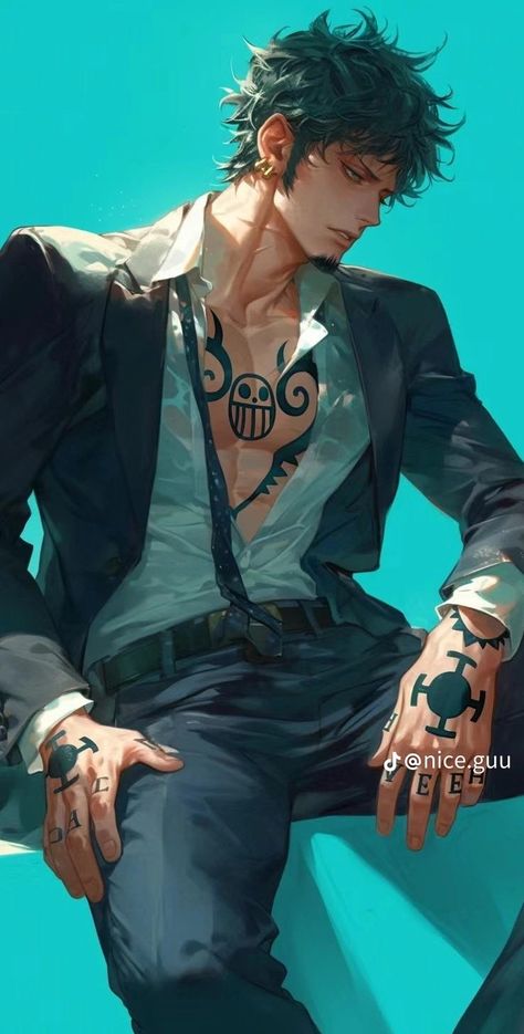 Law Wallpaper, Law Fanart, Law Trafalgar, Trafalgar Law Wallpapers, Drawing Notebook, رورونوا زورو, One Piece Cartoon, One Piece Man, Trafalgar Law