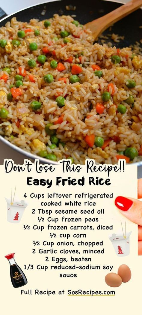 Rice A Roni Fried Rice Recipes, Chinese Stir Fry Rice, Cast Iron Fried Rice, Good Food Recipes For Dinner Main Dishes, Rice With Eggs Stir Fry, Eggs Fried Rice, Chinese Rice Fried, Easy Chinese Vegetable Recipes, Best Fried Rice Recipe Chinese Food