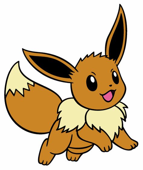 Eevee (Normal) All Pokemon Types, Pokemon Types, Pokemon Clipart, Eevee Evolution, Pikachu Drawing, Pokemon Birthday Party, Pokemon Tattoo, Eevee Evolutions, Pokemon Eevee