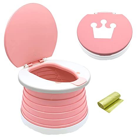 Amazon.com: Portable Potty for Toddler Travel,Foldable Potty Seat Training Toilet for Kids,Travel Potty Chair for Camping,Outdoor,Indoor,Pink : Baby Toilet For Kids, Camping Toys, Travel Potty, Portable Potty, Potty Training Seats, Kids Toilet, Toddler Potty, Toddler Potty Training, Kids Potty