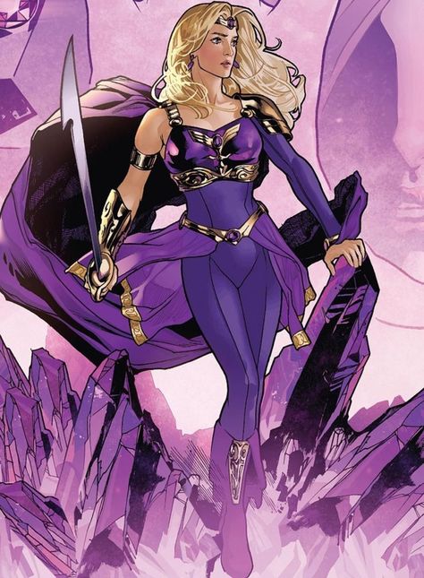 Amethyst (Character) - Comic Vine Magia Dc, Amethyst Princess Of Gemworld, Dc Costumes, Dc Comics Women, Superhero Fashion, Dc Comics Heroes, Female Superhero, Dc Comics Superheroes, Dc Comics Characters