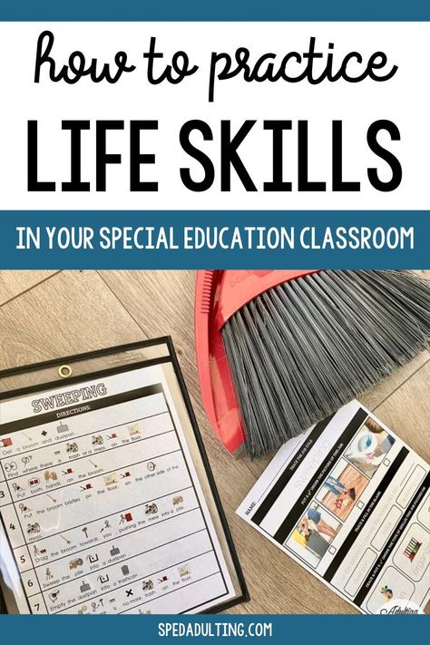 Classroom jobs are the perfect way to practice functional life skills and vocational skills in your secondary special education classroom. If you are looking for a list of age appropriate classroom jobs for your secondary special education classroom, this list is for you. Here you’ll find a complete list of classroom jobs and on campus jobs your special education students can do that help build independence while also practicing important life skills and vocational skills. Vocational Skills Activities, Community Skills Special Education, Vocational Tasks Special Education Life Skills Classroom, Transition Special Education Life Skills, Life Skills Special Education High School Vocational Tasks, Vocational Activities, Vocational Tasks, High School Special Education, Work Bins