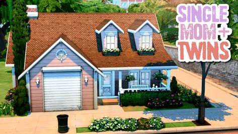 Sims 4 Single Mom House, Twin Infants, Home The Sims 4, Raising Twins, Sims Building, Twins Room, Sims 1, Starter Home