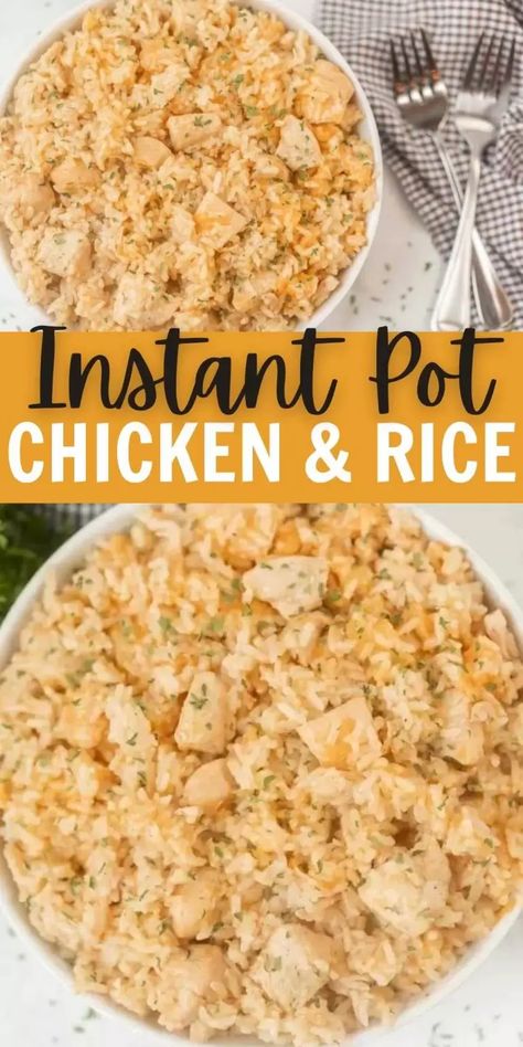 Chicken And Rice Instant Pot, Cream Of Chicken Rice, Chicken Breast Instant Pot Recipes, Cheesy Chicken And Rice Casserole, Instant Pot Chicken And Rice, Rice Instant Pot, Cheesy Chicken And Rice, Frozen Chicken Recipes, Chicken And Rice Recipe