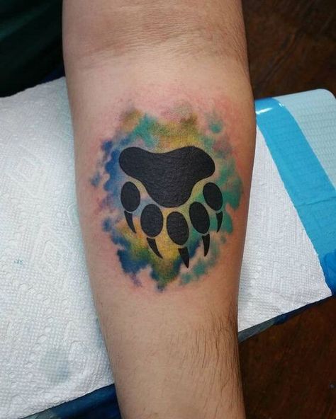 15+ Best Bear Claw Tattoo Ideas | PetPress Wolf Print Tattoo, Bear Paw Tattoo, Northern Lights Tattoo, Bear Claw Tattoo, Bear Paw Tattoos, Paw Tattoos, Claw Tattoo, Tattoo Coverup, Bear Tattoo Designs