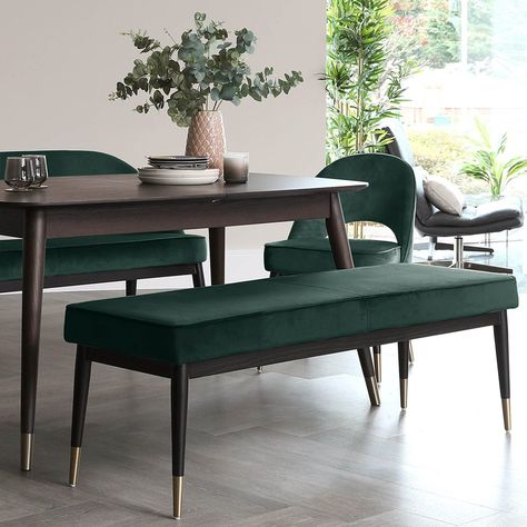 Dining Room Wainscoting, Green Dining Room, Buffet Decor, Decor Dining Room, Luxury Dining Chair, Dark Green Velvet, Dining Room Buffet, Small Kitchens, Mid Century Dining Chairs