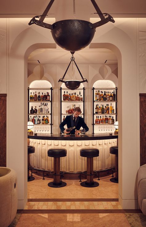 Bryan O'Sullivan Studio includes pink snug in The Berkeley Bar & Terrace The Berkeley London, Bar Terrace, Terrace Interior, Indigo Walls, Circle Bar, London Hotel, Whisky Bar, Female Faces, Warm Colours