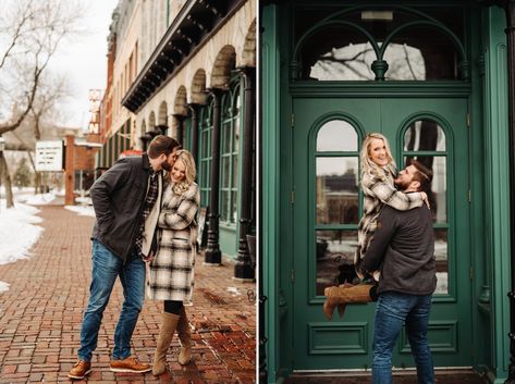 St. Anthony Main Winter Engagement Session in Minneapolis with Amanda & Jake — Arizona Wedding Photographer | Tessa June Photography Minneapolis Engagement Photos, Winter Engagement Photoshoot, June Photography, St Anthony, Winter Engagement Photos, Saint Anthony, Winter Engagement, Arizona Wedding, Engagement Photoshoot